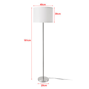Golvlampa Tamworth 161 cm metall textil vit [lux.pro]