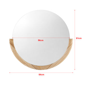 Väggspegel Atri oval 61x64 cm eukalyptus [en.casa]