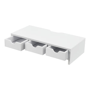 Monitorställ Ruovesi 12x51x25cm Vit [en.casa]