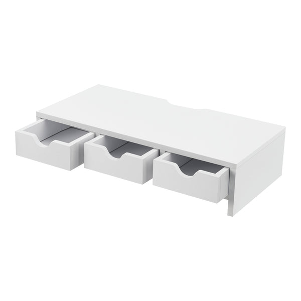 Monitorställ Ruovesi 12x51x25cm Vit [en.casa]