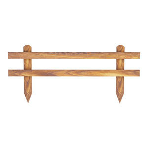 Trädgårdsstaket Krölpa set om 2 furu 100x40x3,5 cm [en.casa]