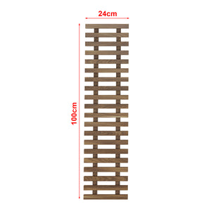 Blomkruksvägghyllset Herwijnen 3-delar 100x24cm Mörk träton [en.casa]