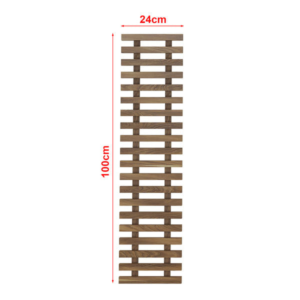 Blomkruksvägghyllset Herwijnen 3-delar 100x24cm Mörk träton [en.casa]