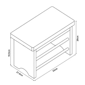 Stegpall Ryslinge 33x21,5x20 cm bambu [en.casa] 