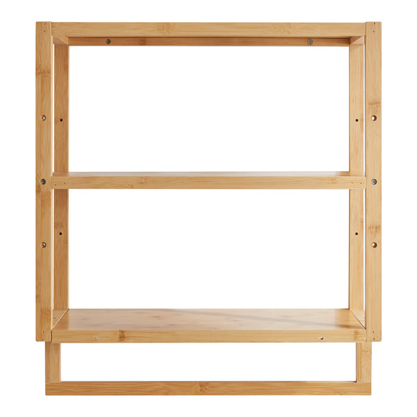 Vägghylla Östra badrumshylla 58,5x52x21 cm bambu [en.casa] 