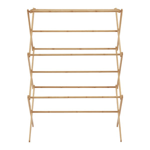 Hopfällbar klädhäst Grinau bambu [en.casa]