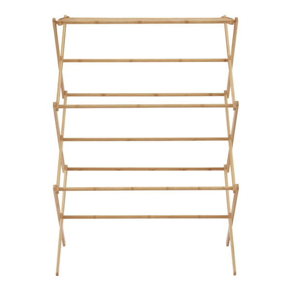 Hopfällbar klädhäst Grinau bambu [en.casa]