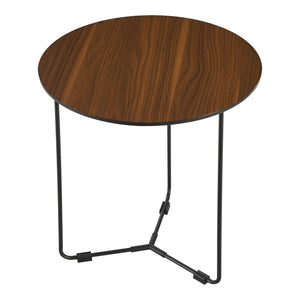 Sidobord Böhen 42xØ39,5 cm stål valnötsfärg [en.casa]