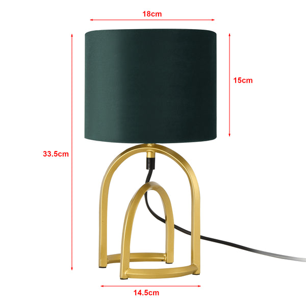 Bordslampa Smethwick 33,5xØ18 cm guld mörkgrön [lux.pro]
