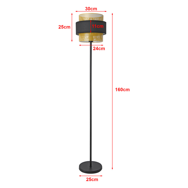 Måttskiss Albans golvlampa [lux.pro]