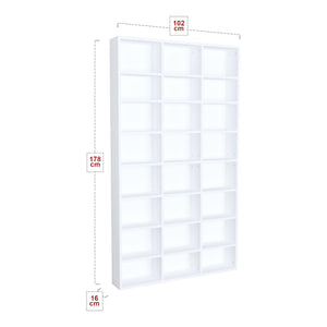Askvoll bokhylla 178x102x16cm Vit [en.casa]