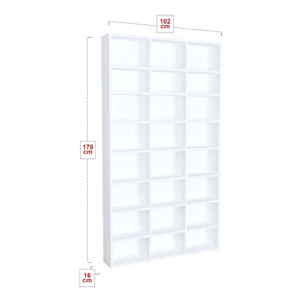 Askvoll bokhylla 178x102x16cm Vit [en.casa]