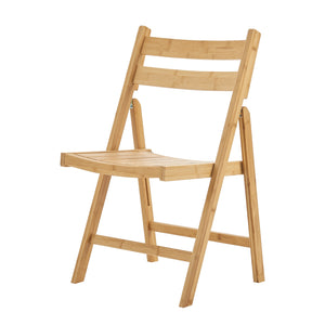 Fällbar stol Gran av bambu, set om 2 [en.casa]