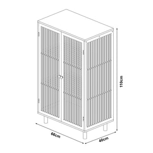 Grong sidoskåp i bambu [en.casa]