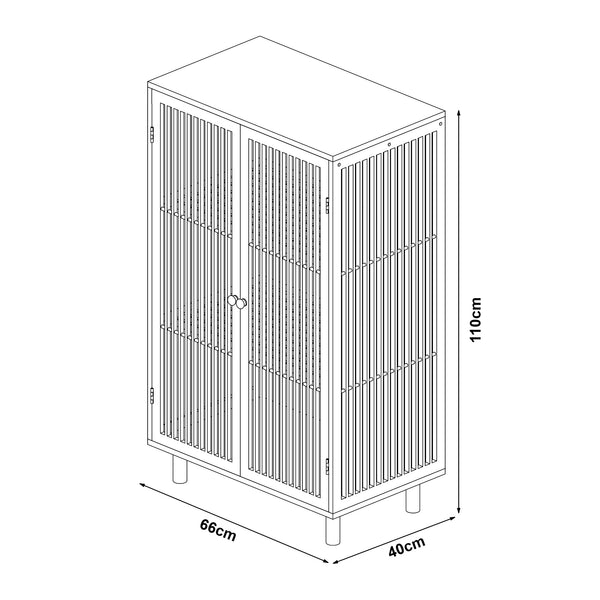 Grong sidoskåp i bambu [en.casa]