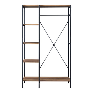 Klädhängare Hvidovre 170x100x35 cm svart/trä färger [en.casa]