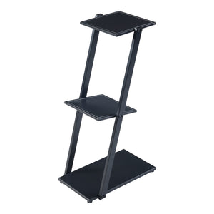 Stående hylla Rollag 72x40x25cm metall svart [en.casa]