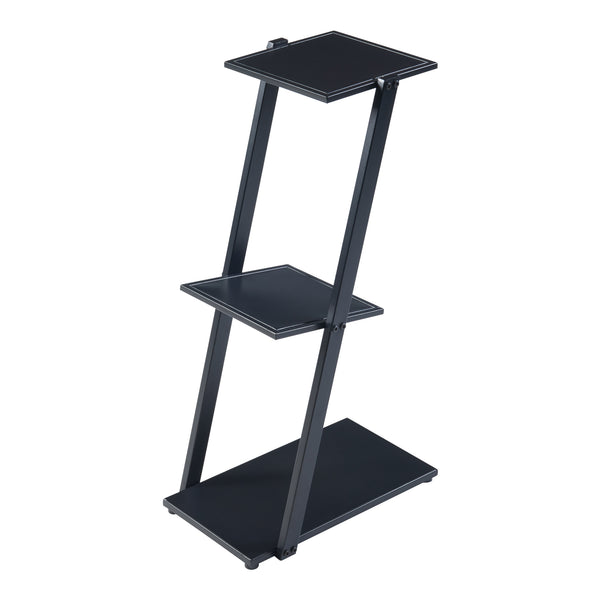 Stående hylla Rollag 72x40x25cm metall svart [en.casa]