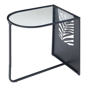 Soffbord Ulvik 50x50x35 cm glas metall [en.casa]