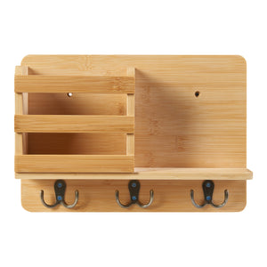 Giske vägghylla 33x8x22 cm bambu [en.casa]