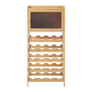 Vinställ Gjerstad 100x47x28cm bambu natur [en.casa]