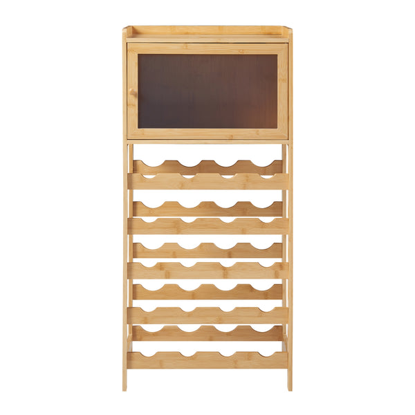 Vinställ Gjerstad 100x47x28cm bambu natur [en.casa]