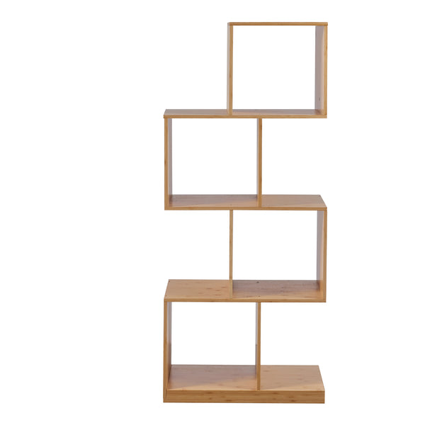 Bokhylla Gullspång 130x55x30 cm bambu [en.casa]