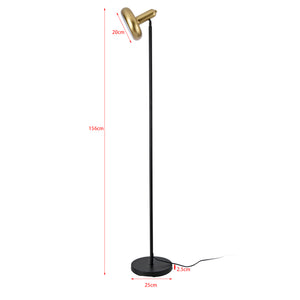 Golvlampa Namsos metall svart/guldfärgad [lux.pro]