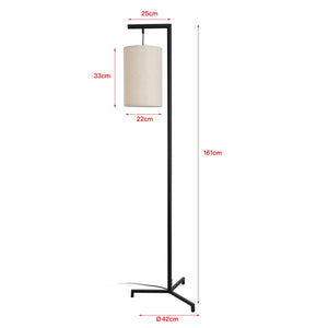 Golvlampa Skaun Ø18x154 cm textil beige [lux.pro] 