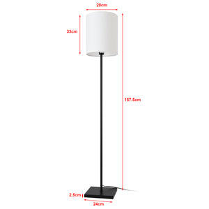 Golvlampa Solna Ø28x157,5 cm textil vit [lux.pro] 