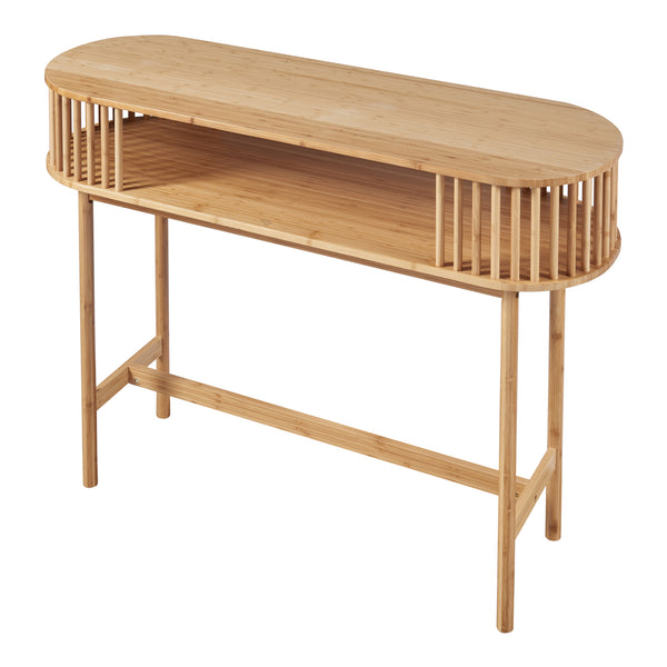 Avlastningsbord Pomarkku 120x39x85 cm bambu [en.casa]