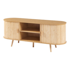 Tv-bänk Nordkapp 140x40x56 cm bambu [en.casa] 