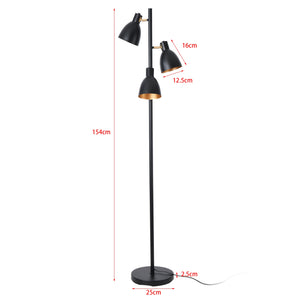 Witney 3-ljus golvlampa metall svart [lux.pro]