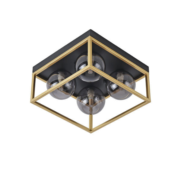 Widnes taklampa svart/guldfärgad [lux.pro]