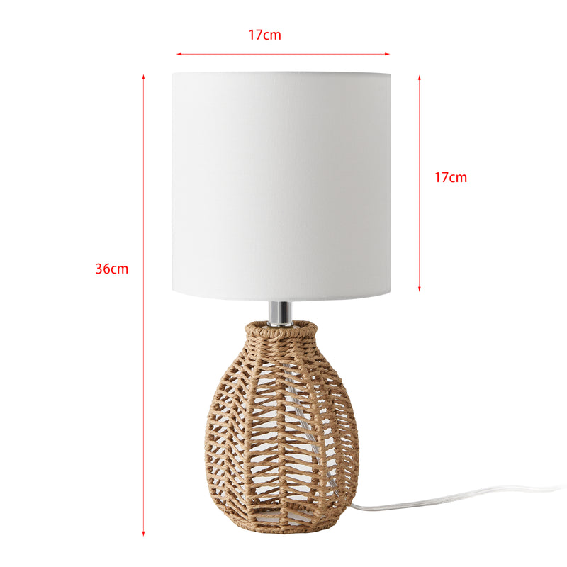 Måttskiss Alfreton bordslampa vit [lux.pro]