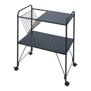 Serveringsvagn Austrheim 73x50x33cm svart [en.casa]