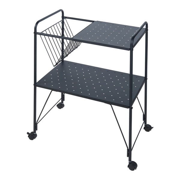 Serveringsvagn Austrheim 73x50x33cm svart [en.casa]