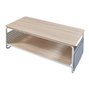 Soffbord Dyrøy 100x50x43cm vit/ek [en.casa]