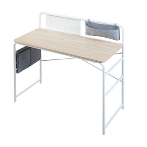 Skrivbord Dyrøy 98x98x46cm vit/ek [en.casa]