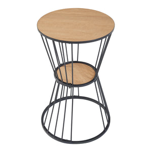 Sidobord Fossbergom svart/ek-look [en.casa]