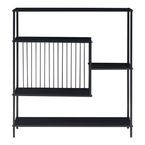 Konsolbord Beesel 655x60x20 cm svart [en.casa]