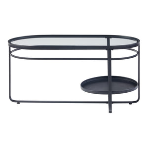 Soffbord Kumla 90x42,5x46 cm glas metall [en.casa] 