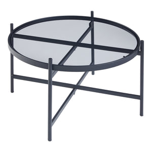 Soffbord Lier 61x39,5 cm metall glas [en.casa]