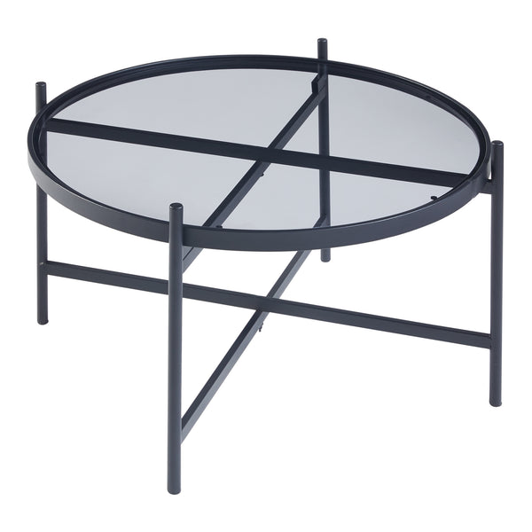 Soffbord Lier 61x39,5 cm metall glas [en.casa]