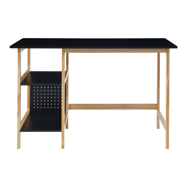 Skrivbord Dønna 120x60x75cm Svart/Träfärgat [en.casa]