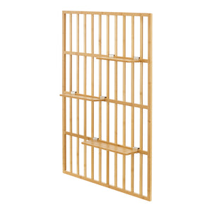 Vägghylla Røst 120x80x13cm Bambus [en.casa]