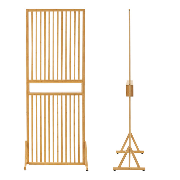 Rumsavdelare Fron 197x75,5x40 cm Bambus [en.casa]