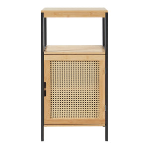 Badrumsskåp Tervola 80x40x35cm Bambufiber Svart [en.casa]