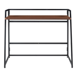 Fällbart skrivbord Ringerike 104,5x53x85,5cm svart/valnöt [en.casa]