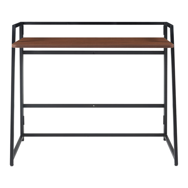 Fällbart skrivbord Ringerike 104,5x53x85,5cm svart/valnöt [en.casa]